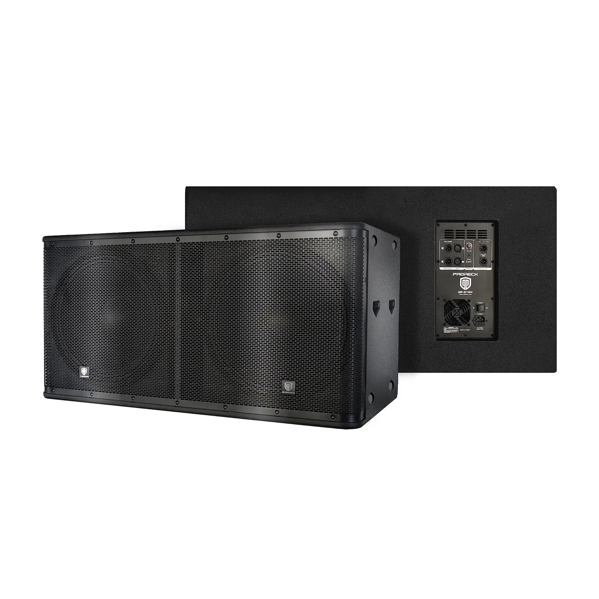 Active Powered PA DJ Subwoofer Cabinet Dual 18 inch 5000W with Class-D Amplifier, Black B744