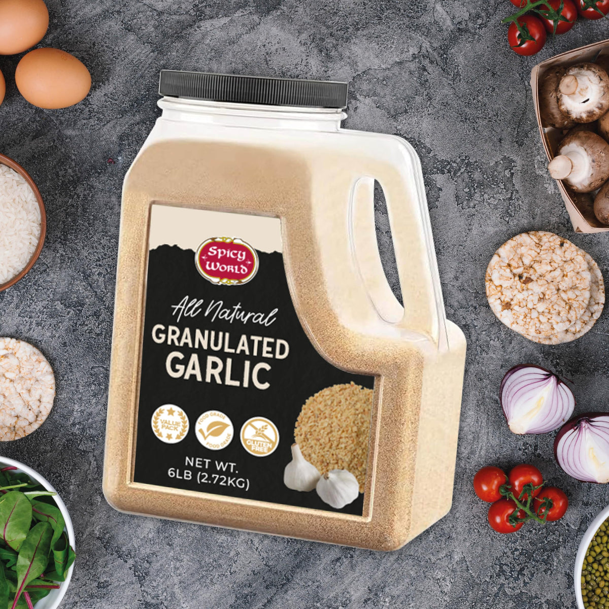 Granulated Garlic 6 LB Jar Gluten Free Non-GMO X6025